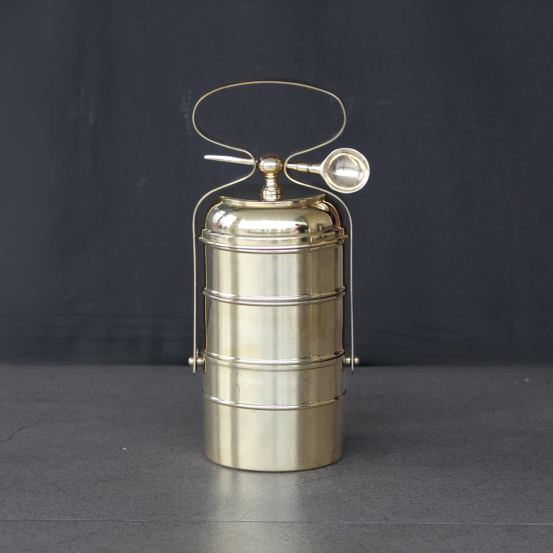 Vintage Brass Tiffin box