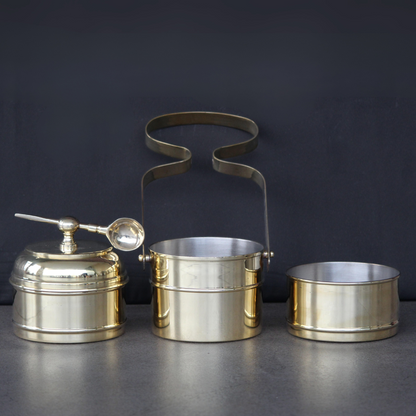 Vintage Brass Tiffin box