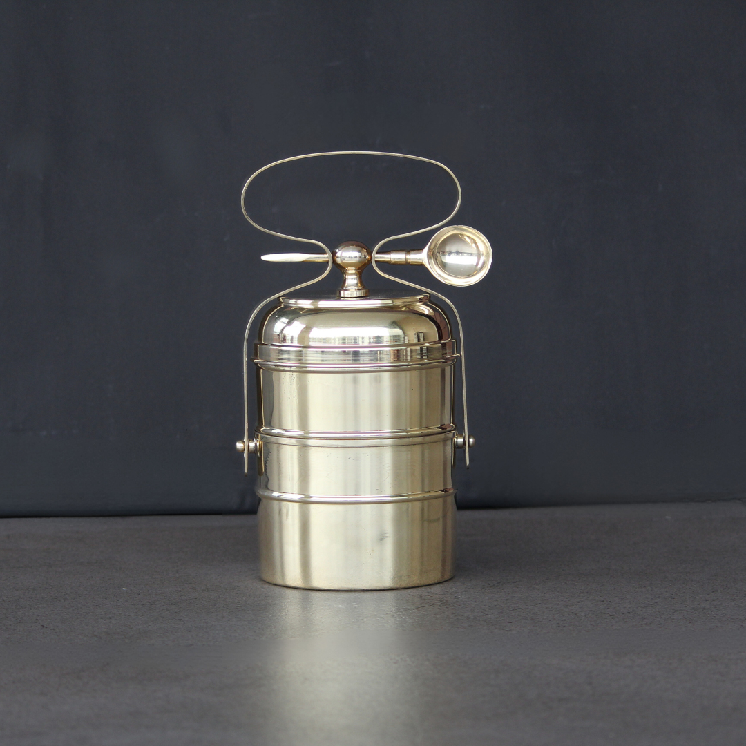 Vintage Brass Tiffin box